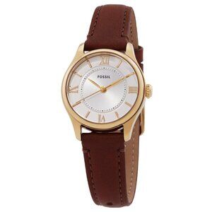 NWT Authentic Fossil Gilmore Quartz Silver Dial Women's Watch